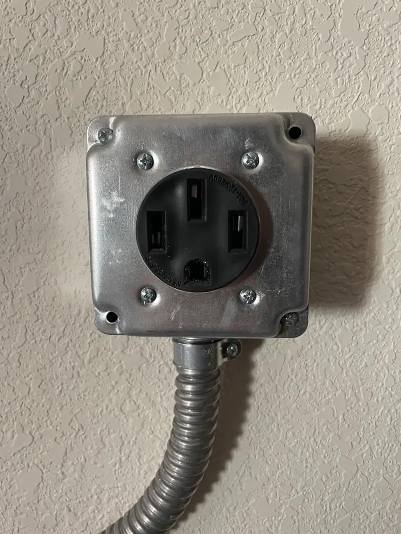 NEMA 14-50 outlet installed for Electrical Panel Upgrade in Fresno